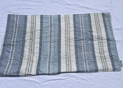 LEVTEX HOME 2 fundas de almohada King azul blanco rayas coral 100 % algodón cottagecore Foto 1 de 4