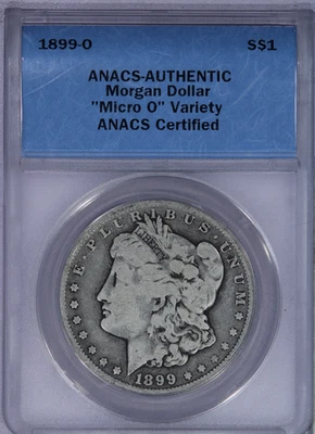 1899-O Morgan Silver Dollar $1 ANACS Certified - Micro O Variety - Image 1 of 4