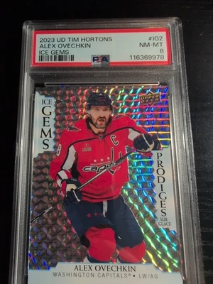 2023-24 Tim Hortons Collectors Series Alex Ovechkin Ice Gems IG-2 PSA 8 - Image 1 of 2