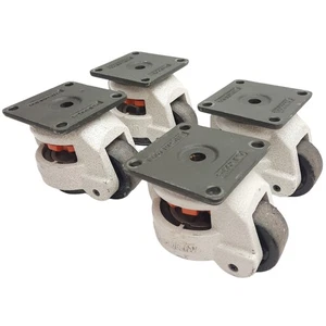 Lot of 4 Foot Master GD-60F Swivel Leveling Caster ø50mm, 73mm Plate, 280Kg - Picture 1 of 8