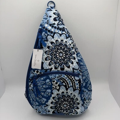 Vera Bradley Essential Sling Backpack Star Blue Medallion Quilted Bag Boho NWT - Image 1 of 4