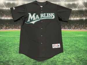 Camiseta Majestuosa Vintage Florida Marlins Adulto Talla Mediana Usada Negra - Imagen 1 de 11