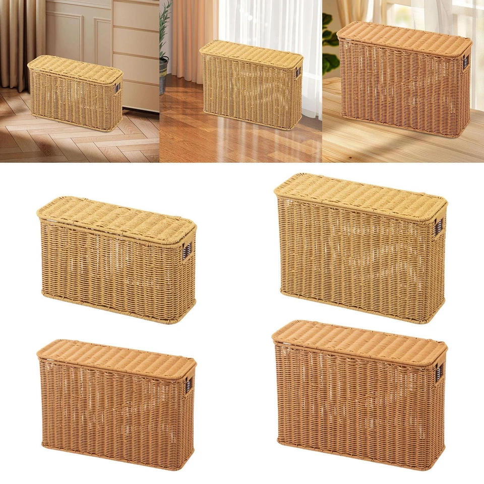Imitation Rattan Storage Basket Decorative Storage Bin Vintage Woven Basket for - Image 1 of 1