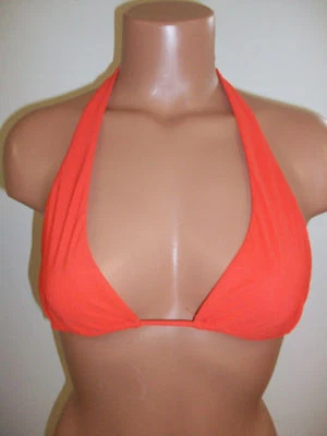 Top de bikini halter naranja brillante Sauvage talla pequeña artículo #3608L Foto 1 de 3