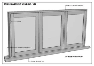 TIMBER CASEMENT WINDOWS - V03 - Building Plans 2D & 3D - MAKE YOUR OWN & SAVE $$ - Picture 1 of 9