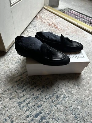 Mocasines para mujer Pedro Garcia 37,5 de cuero negro EE. UU. 7-7,5 Foto 1 de 4