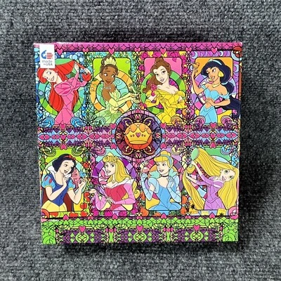 迪士尼公主 1000 件拼图彩色玻璃马赛克 2018 Ceaco 12 岁以上成人 — 第 1/4 张图片