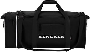 Cincinnati Bengals Duffel Bag Premium Team Color Heavy Duty Steal Style Football