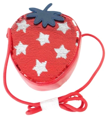 Girls Strawberry Sequins Purse Red Stars Crossbody Zippered Case - Cat & Jack - Image 1 of 3