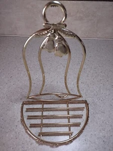 Vtg Gold Holiday Bell Shaped Shelf Wall Decor Home Interiors Christmas Stand - Picture 1 of 9