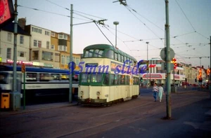 BLACKPOOL BALLOON TRAM 703 MANCHESTER SQUARE 1989 ORIGINAL SLIDE/COPYRIGHT - Picture 1 of 1