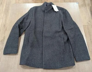 $725 Mens Theory Wool "Clarence" Herringbone Coat Pestle Melange XL - Picture 1 of 8