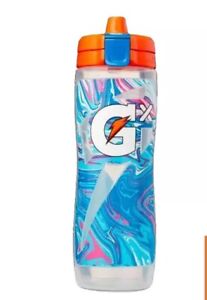 Gatorade Gx​ Marble Blue Water Bottle 30 oz Made In USA Gatorskin Grip BRAND NEW