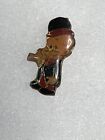 VINTAGE PIN CLASSIC CHARACTER: LITTLE MAN IN BOWLING HAT Enamel on Brass Base  