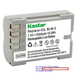 Kastar Replacement Battery for Olympus BLM-5 BLM5 PS-BLM5 EA-BLM5 BCM-5 - Picture 1 of 7