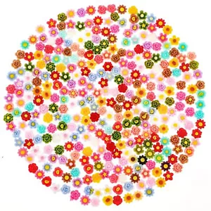 300PCS Mini Resin Flower Charms 6mm Mixed Resin Flower Charms Flower Beads Da... - Picture 1 of 7