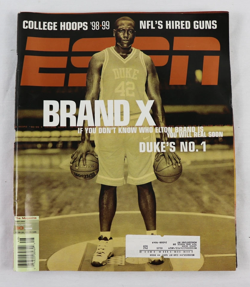DE COLECCIÓN 30 de noviembre de 1998 ESPN The Magazine Elton Brand Duke Foto 1 de 1