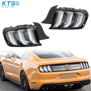 For 2015-2023 Ford Mustang Clear LED Sequential Tube Tail Lights Brake Lamps - Picture 1 of 14