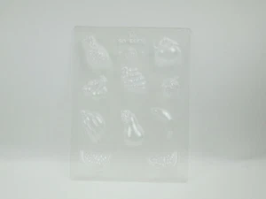 Candy Mold Assorted Fruit Shapes 9 Designs Clear Plastic CK Products 90-13326 - Picture 1 of 4