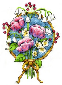 Gezähltes Kreuzstich-Set ~ Design Works Pfingstrosen Blumen #DW3454 ANGEBOT! - Bild 1 von 5