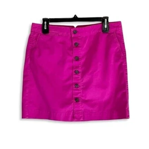 GAP Y2K Skirt Womens 4 Pink Mini Button Up Preppy Retro Pockets Stretch 32x17 - Bild 1 von 8
