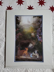 Neu Disney Parks 14" x 18" Bambi "Erster Tag" Passepartoutdruck von William Silvers - Bild 1 von 3
