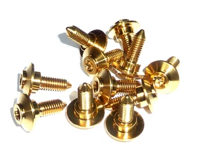 S1000RR TITANIUM MUA21653 M5X15 BODY SCREW WITH SHOULDER BOLT GOLD COLOUR T25 - Picture 1 of 5