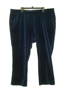 Ralph Lauren LRL Damen 3X Blau Velour Hose mit Taschen Baumwolle 44X26 - Bild 1 von 8