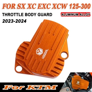 Orange Throttle Body Guard For KTM 125 250 300 SX XC 250 300 XCW EXC 150XCW - Picture 1 of 3