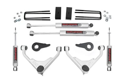 Rough Country 3" Lift Kit w/ N3 Shocks for 01-10 Silverado Sierra 2500HD 3500HD - Image 1 of 4