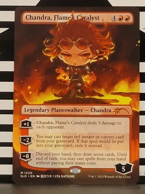 MTG Secret Lair Chandra, Flame's Catalyst 1420 Mythic Borderless Non-foil Nm-M - Image 1 of 2