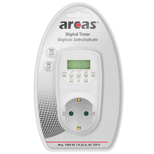 ARCAS digitale Zeitschaltuhr TS-ED201 Count-Down Funktion, Zufalls-Funktion - Bild 1 von 5