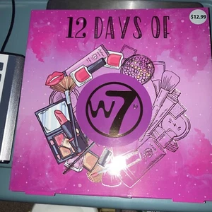 12 Days Of W7 Advent Calendar  Make-Up Set Lipstick Nail Polish Blush Mascara - Picture 1 of 8