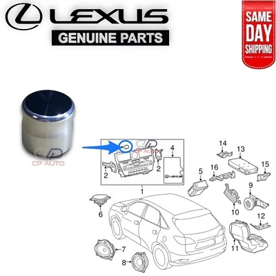 16 - 20 LEXUS RX350 RADIO REPRODUCTOR DE CD RECEPTOR CONTROL PERILLA DE ALIMENTACIÓN FABRICANTE DE EQUIPOS ORIGINALES NUEVO Foto 1 de 4