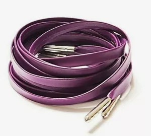 Luxury Synthetic Leather Shoe Laces for Air Jordan 1 4 6 7 Court Purple New - Picture 1 of 2