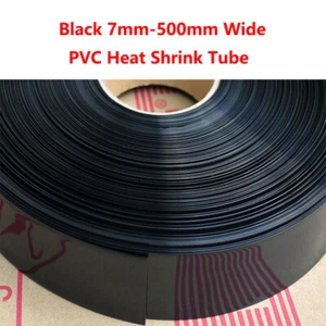 Black 7-500MM Wide PVC Heat Shrink Tubing Wrap Lipo Li-ion NiCd RC Battery Pack - Picture 1 of 6