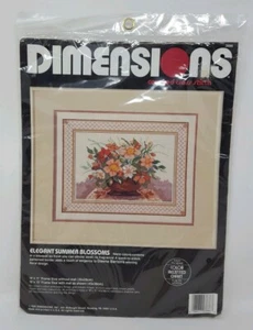 Dimensions Cross Stitch Counted #3686 Elegante Sommerblüten Neu - Bild 1 von 2