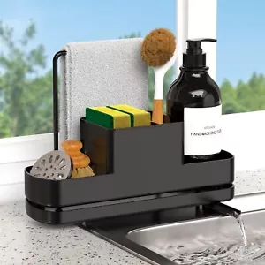Sponge Holder For Kitchen Sink Sink Caddy With Brush Holder Kitchen Sink Organiz - Picture 1 of 8