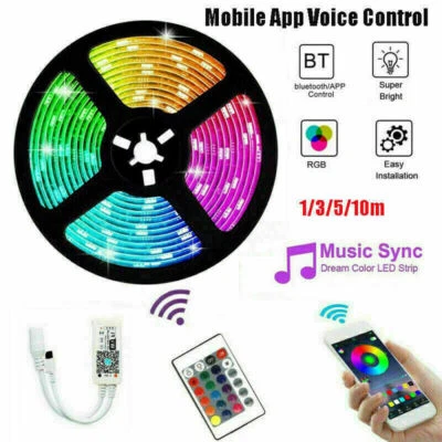 10M RGB LED Smart WIFI Flex Strip Light Mobile App Voice Control Lamp For Alexa - Image 1 of 4