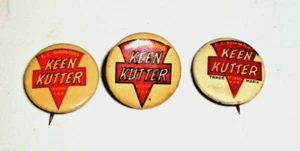 (3) KEEN KUTTER,St Louis U.S.A. Celluloid Pinback Button Pins - Picture 1 of 2