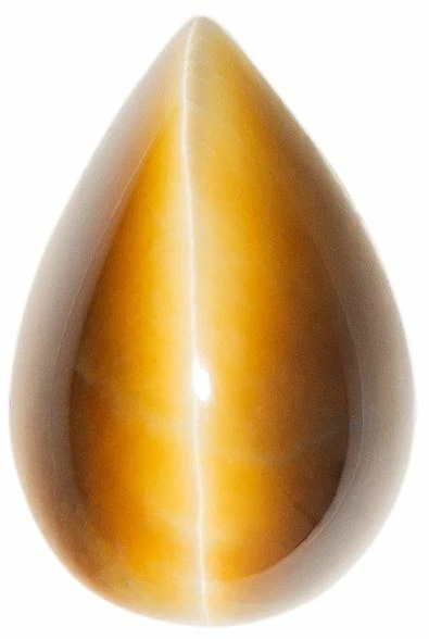 Natural Extra Fine Golden Honey Cat's Eye - Pear Cabochon - South Africa - AAA+  - Image 1 of 1