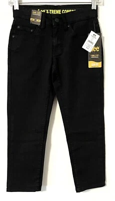 Lee X Treme комфорта Slim Fit сужающийся ноги черные джинсы для мальчиков размер 8 Adj талии новый с Ярлыками - Изображение 1 из 4