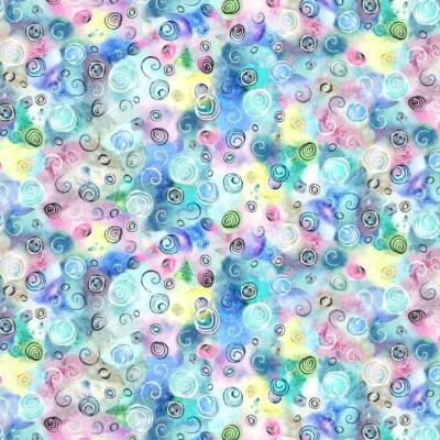 Quilting Treasures - Seashell Soiree - Abstract Texture - Aqua, BTY - Image 1 of 4