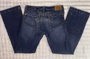 Apple Bottom Jeans Juniors 11/12 Bootcut Flare Bling Bottom Low Rise VTG 90s Y2K - Picture 1 of 8