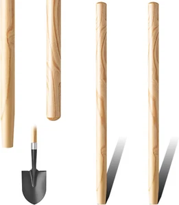 2 Pcs Shovel Handle Replacement 41 (104Cm) Wooden Replacement Handle for Long D - Picture 1 of 12