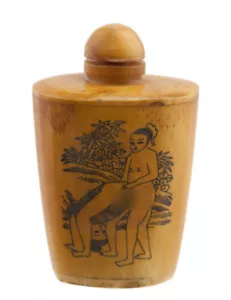 Bouteille Tabatière flacon art Shunga erotique japonais vintage- 3481 -K 73 - Imagen 1 de 2