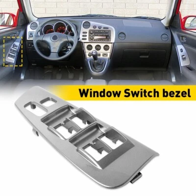 Left Driver Master Side Power Window Switch Bezel For 2003-2008 Pontiac Vibe US - Imagem 1 de 4