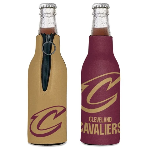 CLEVELAND CAVALIERS BOTTLE HOLDER COOZIE KOOZIE COOLER WITH ZIPPER Cover
