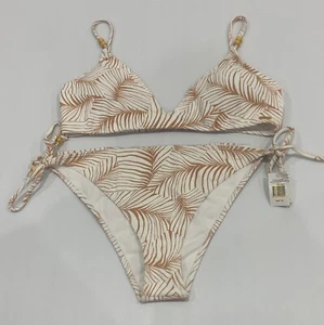 ROXY Size XL (14) BIKINI TOP Palm Tree Dream Bathers Set NEW RRP $120+ - Picture 1 of 9