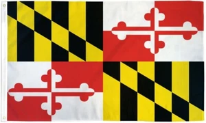 Maryland 3 x 5 Fuß Poly - Staatlichkeit Flagge des Bundesstaates Maryland für Outdoor-Ausstellung - Bild 1 von 4